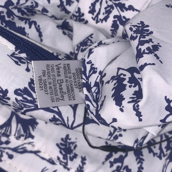 Vera Bradley straw tote Regatta turtle blue - Picture 4 of 7